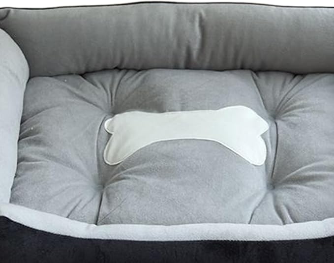Orthopedic Dog Bed, Non-Slip Washable Plush Cushion, Thick Warm Sleeping Mat, Pet Furniture for Puppy Cat Home Apartment Winter Fall, Supportive Comfort for Restful Sleep