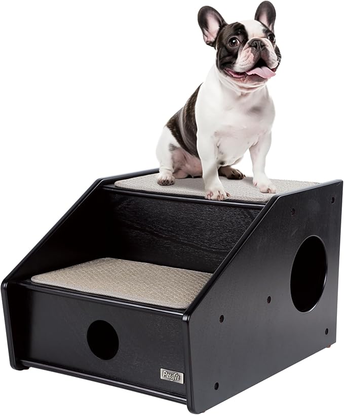 Petsfit 2-Steps Cat Stairs, Nearly Black (21x17x14 inch)