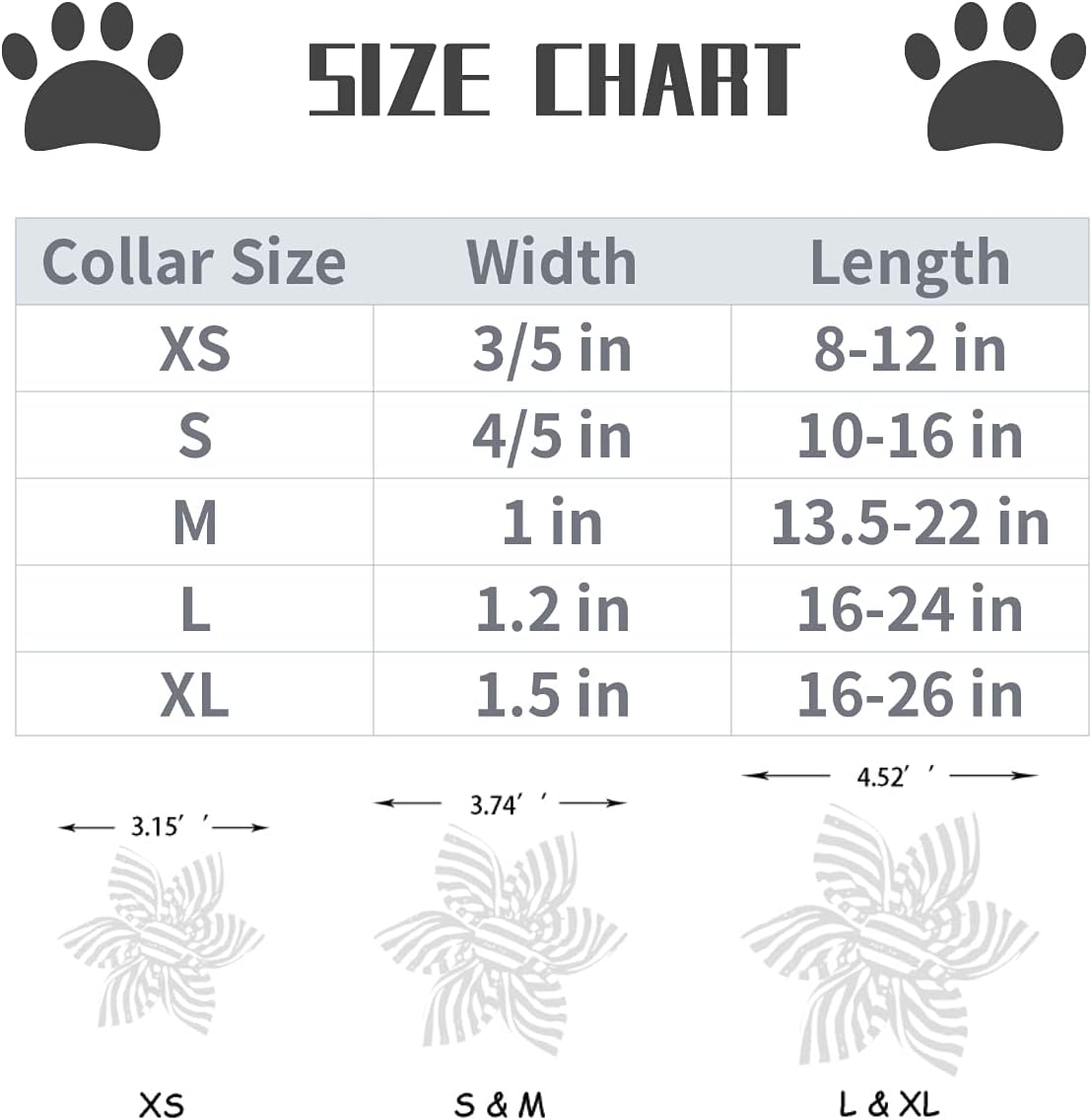 Lionet Paws Christmas Dog Collar with Flower, Dog Flower Collar with Metal Buckle for Dogs and Cats, Adjustable Comfortable Dog Collar Girl Gift, XS, Neck 8-12 in