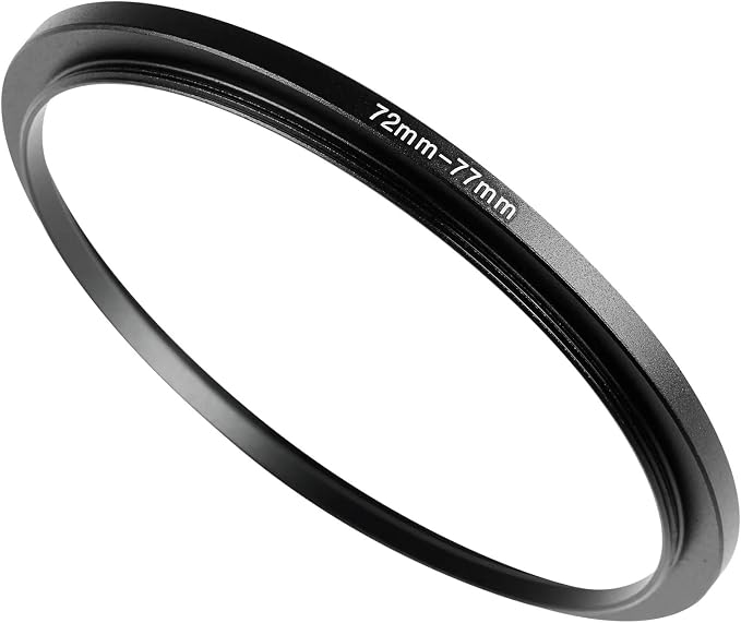 72-77mm Step-Up Ring Adapter, 72mm to 77mm Step Up Filter Ring