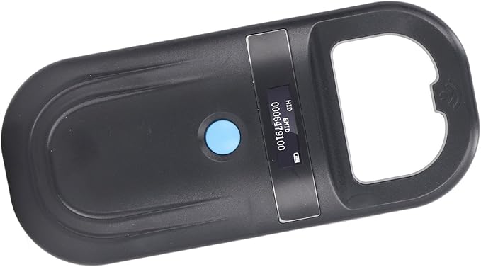 Portable Pet Microchip Scanner, 134.2KHZ FDX B EMID Reader with USB Data Upload, OLED Display Pet Scanner with Built in Buzzer, Ideal for Identification