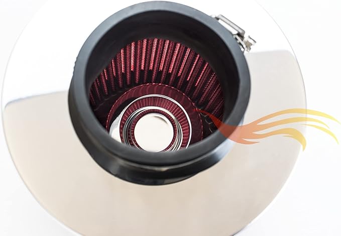 Rtunes Racing Universal Clamp-On Air Filter, Standard Cone, Dry Washable Design