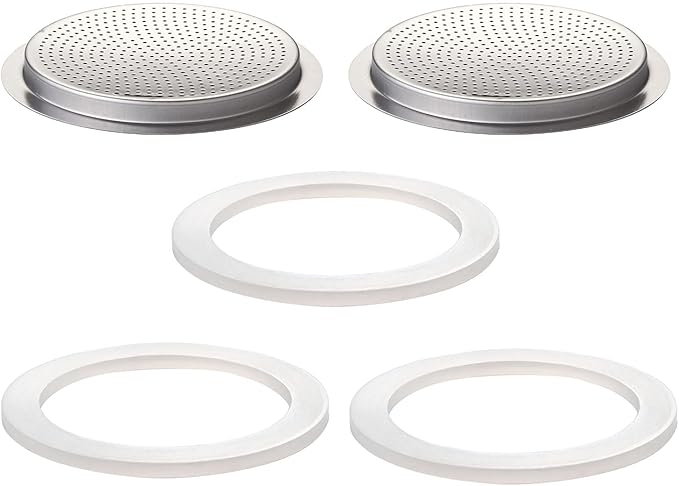2 Pcs Filter with 3 Pcs Silicone Gasket Seals
