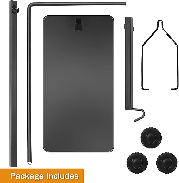 Reptile Domes Stand, Adjustable 16-27 Inch Heat Lamp Stand Fixture for Terrarium, Metal Black Basking Lamp Holder