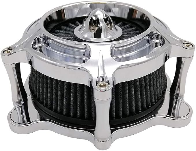 Harley Air Cleaner Turbine Intake Chrome Filter Kit Cnc Cut