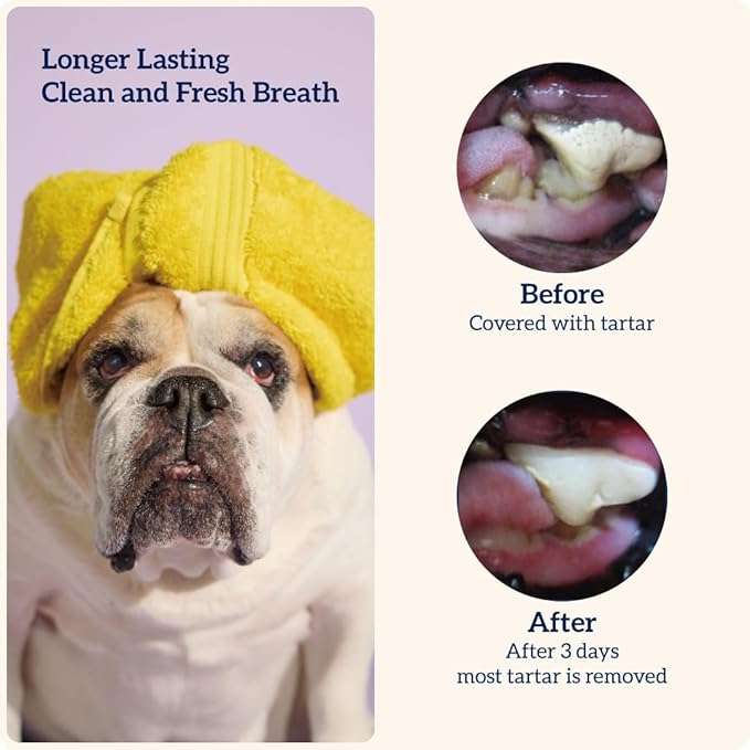 Groovies Flexible Dog Dental Chews with Patented DentalFit Technology to Help Support Tartar Control & Fresh Breath, Small Dog Chews for 5-15 lb Dogs, USA Manufactured Oral Care, 22 Chews