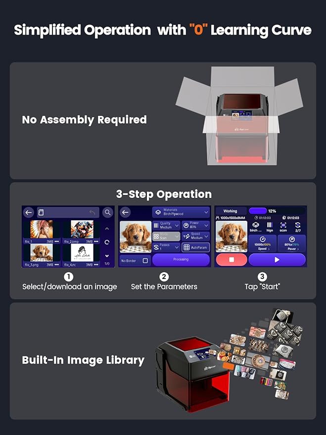 AlgoLaser 5W Smart Laser Engraver Machine: Portable Laser Engraver