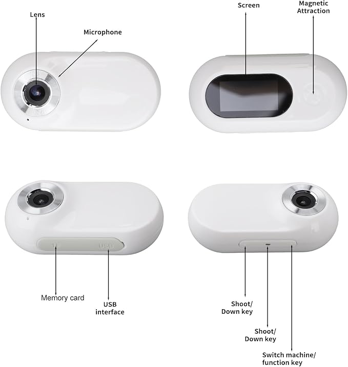 Luqeeg Cat Camera Collar, HD 1080P 30 fps Pet Cameras with 170 Wide Angle Corrective Display & 0.96 Inch LCD Screen, Video Record Wireless Mini Sport Cam for Cats Dogs Activities