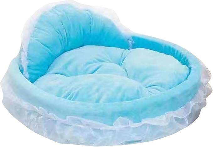 Dog Bed Stylish Lace Princess Nest for Small Puppy Kitten Ribbon Bowknot Princess Pet Bed with Detachable Cushion Pet Furniture