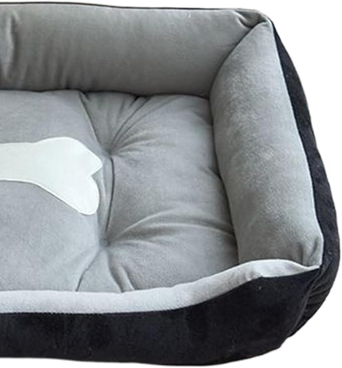 Orthopedic Dog Bed, Non-Slip Washable Plush Cushion, Thick Warm Sleeping Mat, Pet Furniture for Puppy Cat Home Apartment Winter Fall, Supportive Comfort for Restful Sleep
