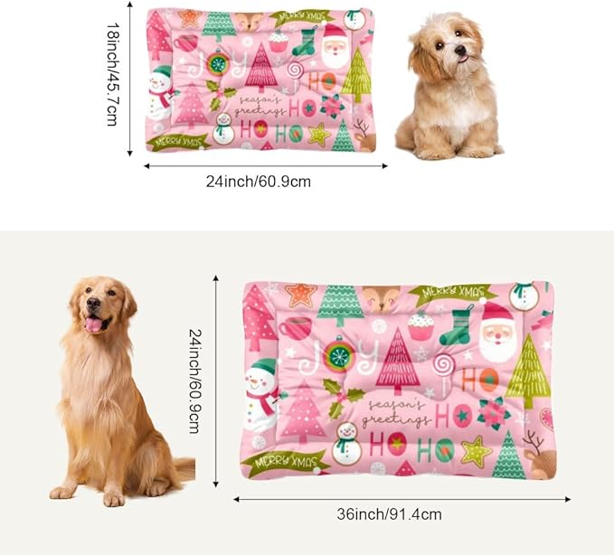 Cute Cloud Coral Pink Dog Bed Furniture Dog Crate Mat Washable Crate Pad Medium Bed for Washable Non-Slip Beds Beds for Small Dogs Mat Medium Size Indoor Outdoor 36X24 Inch