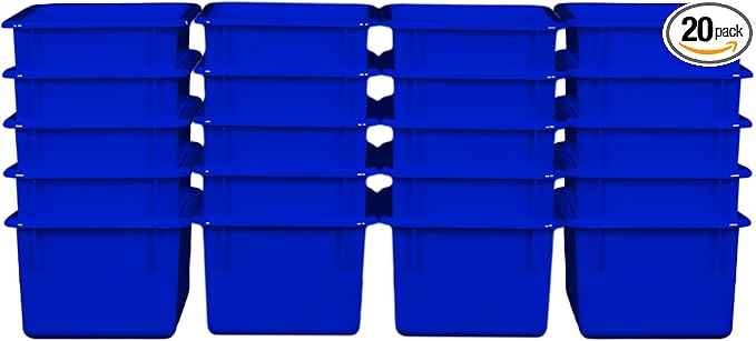 Wood Designs Cubby Storage Bin, Heavy Duty Plastic Containers