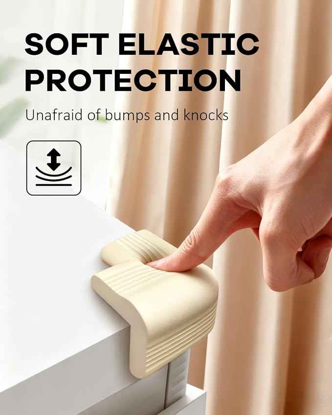Baby Proofing Corner Guards 8 Pack White, Soft Foam Edge and Corner Protectors