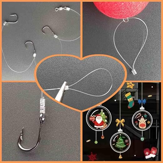 Aboda 0.2 mm Thin Clear Fishing Line Wire 10 lb Test 550 Yards, Invisible String for Hanging Decorations Crafting Fishing, Clear Balloon String Nylon Threads Cord for Beading Sewing Jewelry Making