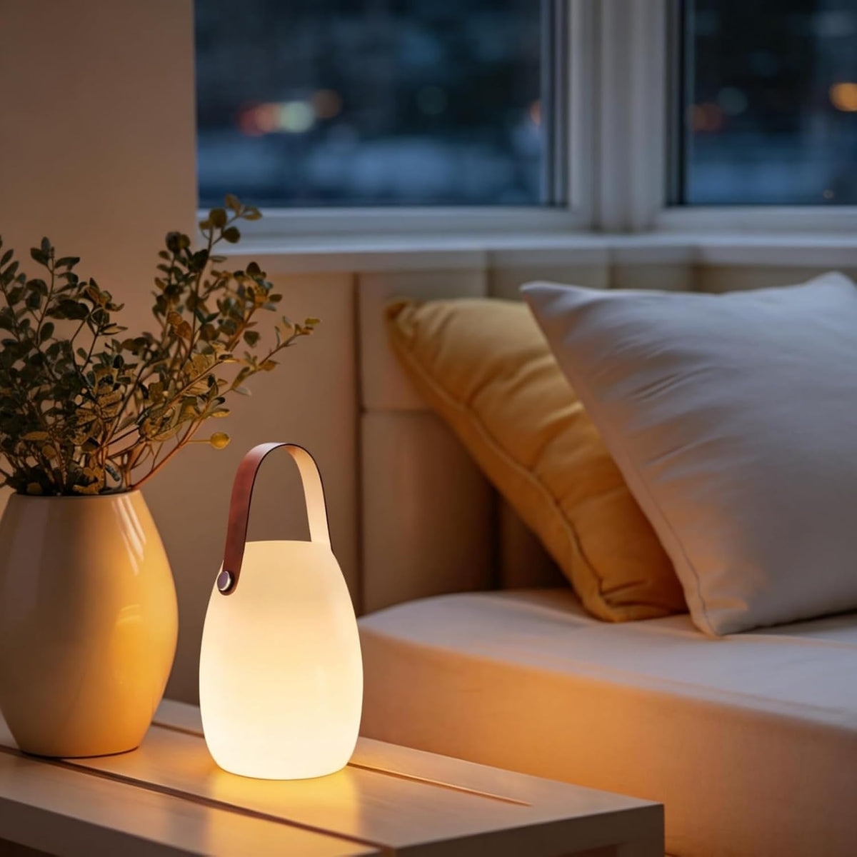 uuffoo 2 Pack Rechargeable Portable Table Lamp with Remote