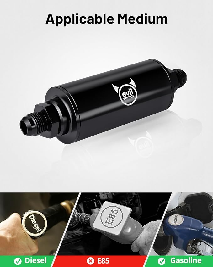 EVIL ENERGY Inline Fuel Filter 10 Micron