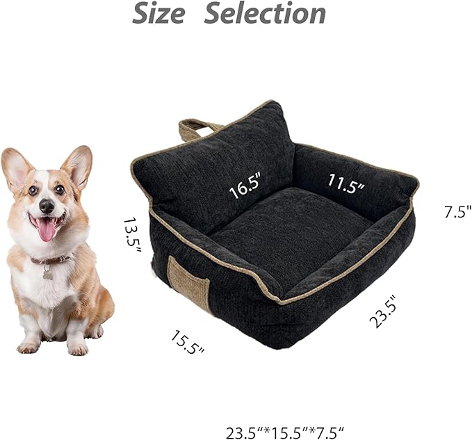 Washable Dog Bed Medium Size,Pet Beds for Medium Dogs,Dog Sofa Bed with Removable Washable Cover,Warm and Comfortable,M(23.5"x15.5"x13.5")