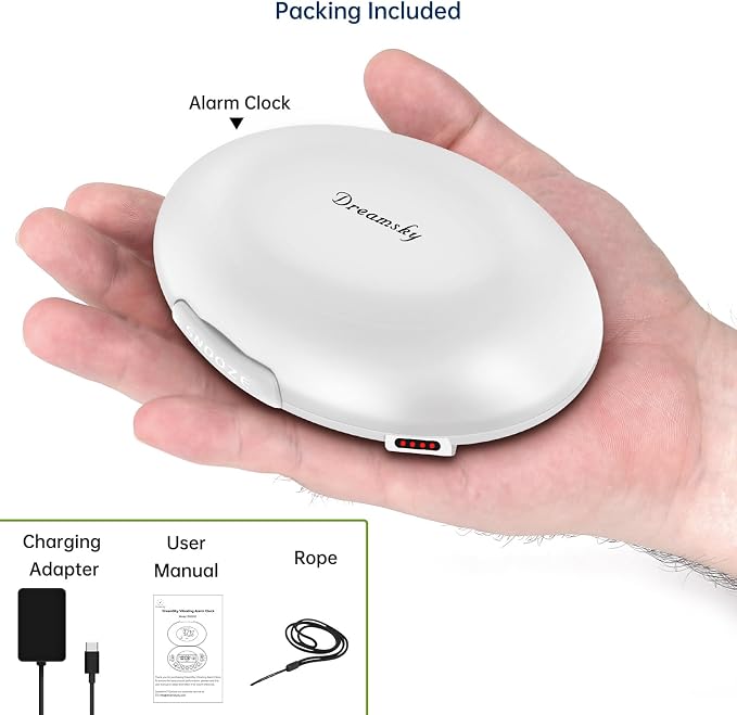 DreamSky Vibrating Alarm Clock for Heavy Sleepers