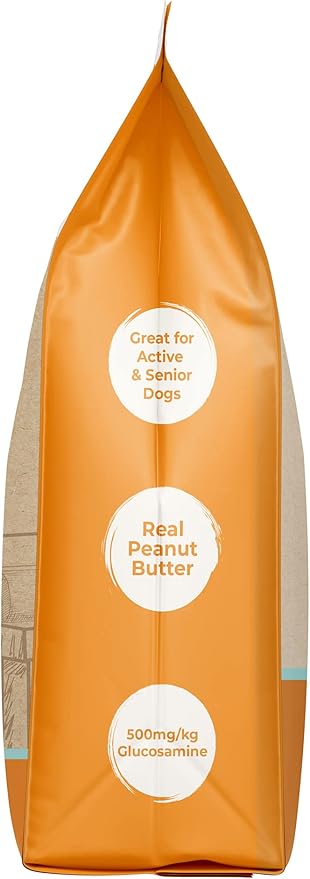 Howl's Kitchen Biscuits, 12 oz Bag, 1 Count, Peanut Butter Flavor, Hip and Joint Formula, Rawhide Free, Soft and Chewy Dog Treats, 500mg of Glucosamine for Dogs, For Active and Senior Dogs (Pack of 2)