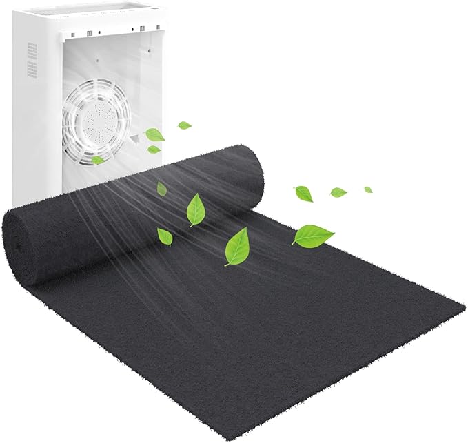 Cut to Fit Carbon Air Purifier Filter Roll, Carbon Pad Replacement