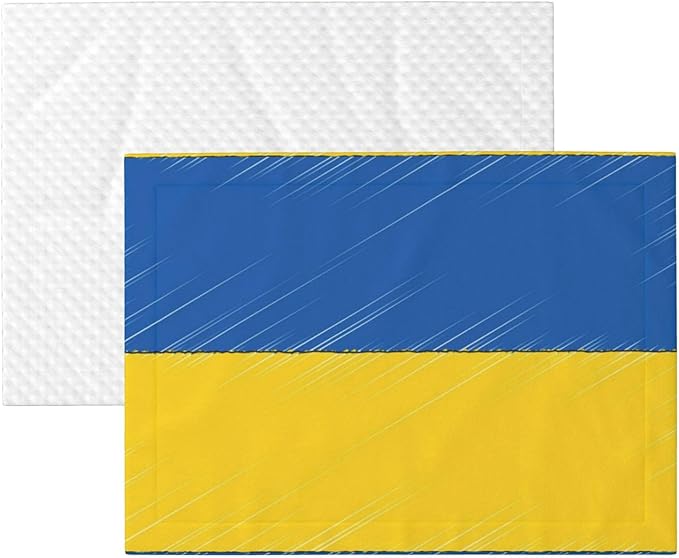 Pet Blanket for Car Rides Vet Visits, Abstract Ukraine Flag, Two Sided Reversible Plush Design with Bumpy Dot Side Offers Comfort Home Piece On Go Travel