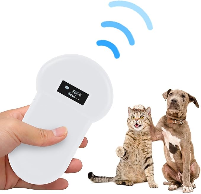 Pet Chip Scanner 134.2kHz High Sensitivity Portable Chip Reader for Counterfeiting Proof of Items Dogs and Cats