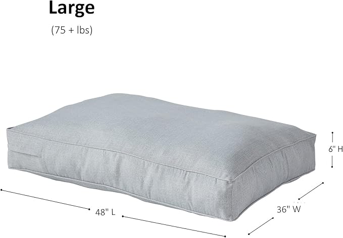 Casey Large (48 x 36 in.) Heather Rectangle Indoor/Outdoor Pillow Style Dog Bed