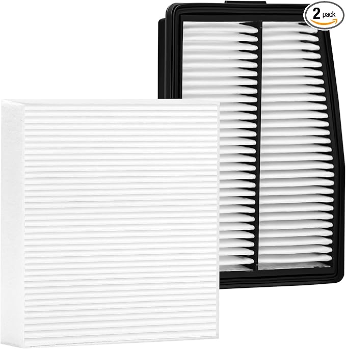 White Cabin Filter & Engine Air Filter Kit