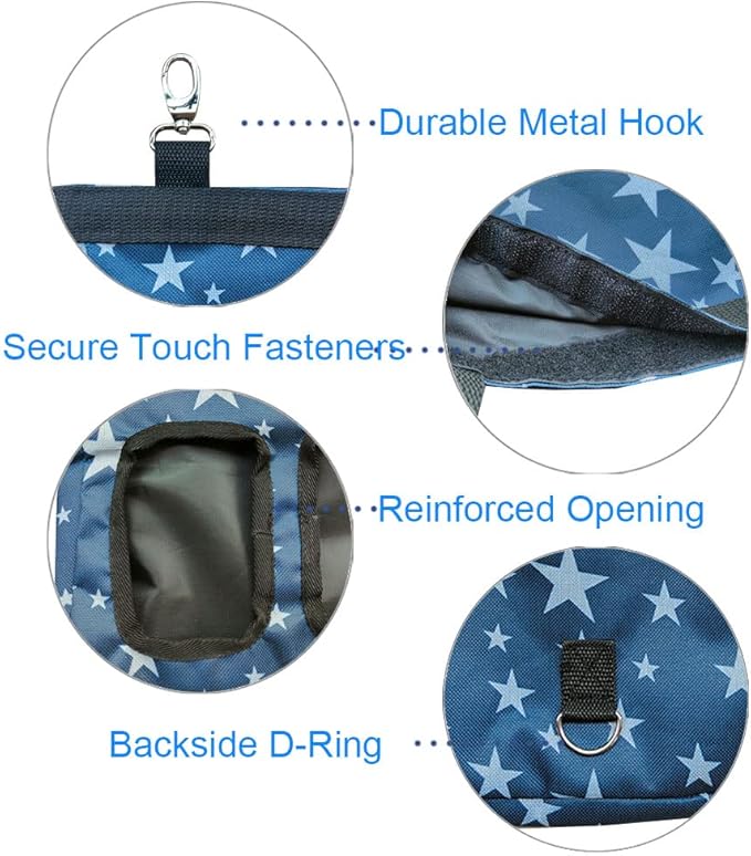 Guinea Pig Hay Feeder, Hanging Rabbit Hay Feeder Bag for Guinea Pigs Bunnies Chinchillas. Stars, 2 Count