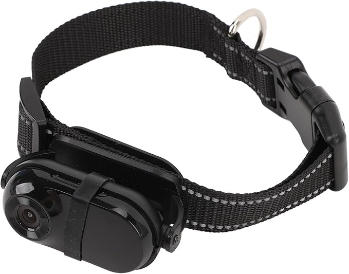 SUNGOOYUE Pet Collar Camera, 1080P HD Video Recording Adjustable Angle View with Back, for Dogs Cats Indoor Outdoor Travel Adventure (128GB)