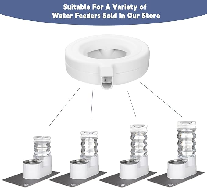RIZZARI Water Dispenser Replacement Filters: Official Genuine Product 8 Pack Filters for Automatic Large or Small Pet Dispenser - Triple Filtration System