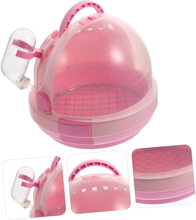 HANABASS 1set Portable Bird Carrier Cage Handle Handheld Parrot Travel Cage for Small Birds Includes Galvanized Mesh Base for Outdoor Use and Care