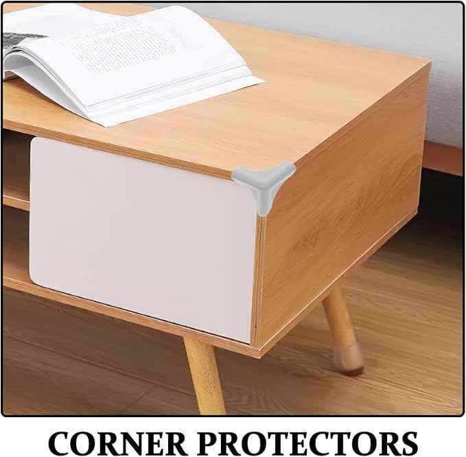 ARTIBETTER 4Pcs Grey Silicone Corner Protectors