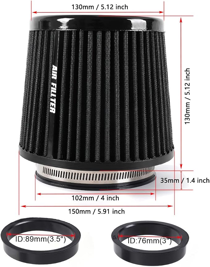 4-Inch Cold Air Intake Filter