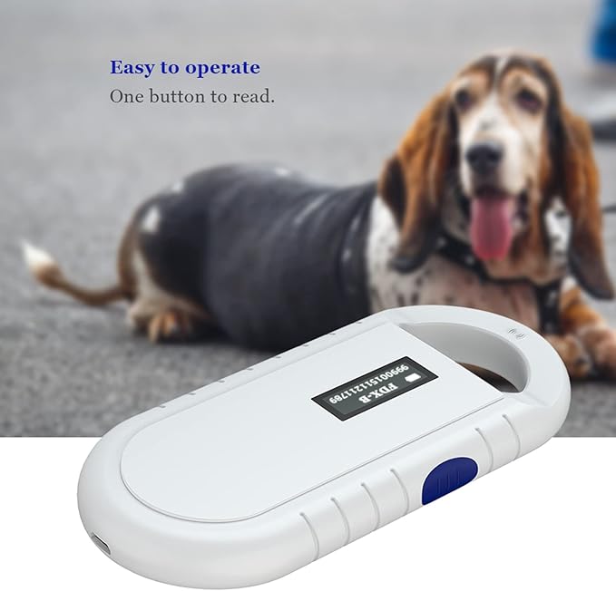 Microchip Scanner, Microchip for Dogs, Pet Microchip Scanner, Pet Microchip Kit, Microchip Reader USB Rechargeable, Pet Chip Scanner for ISO11784, 11785, FDX-B, ID64