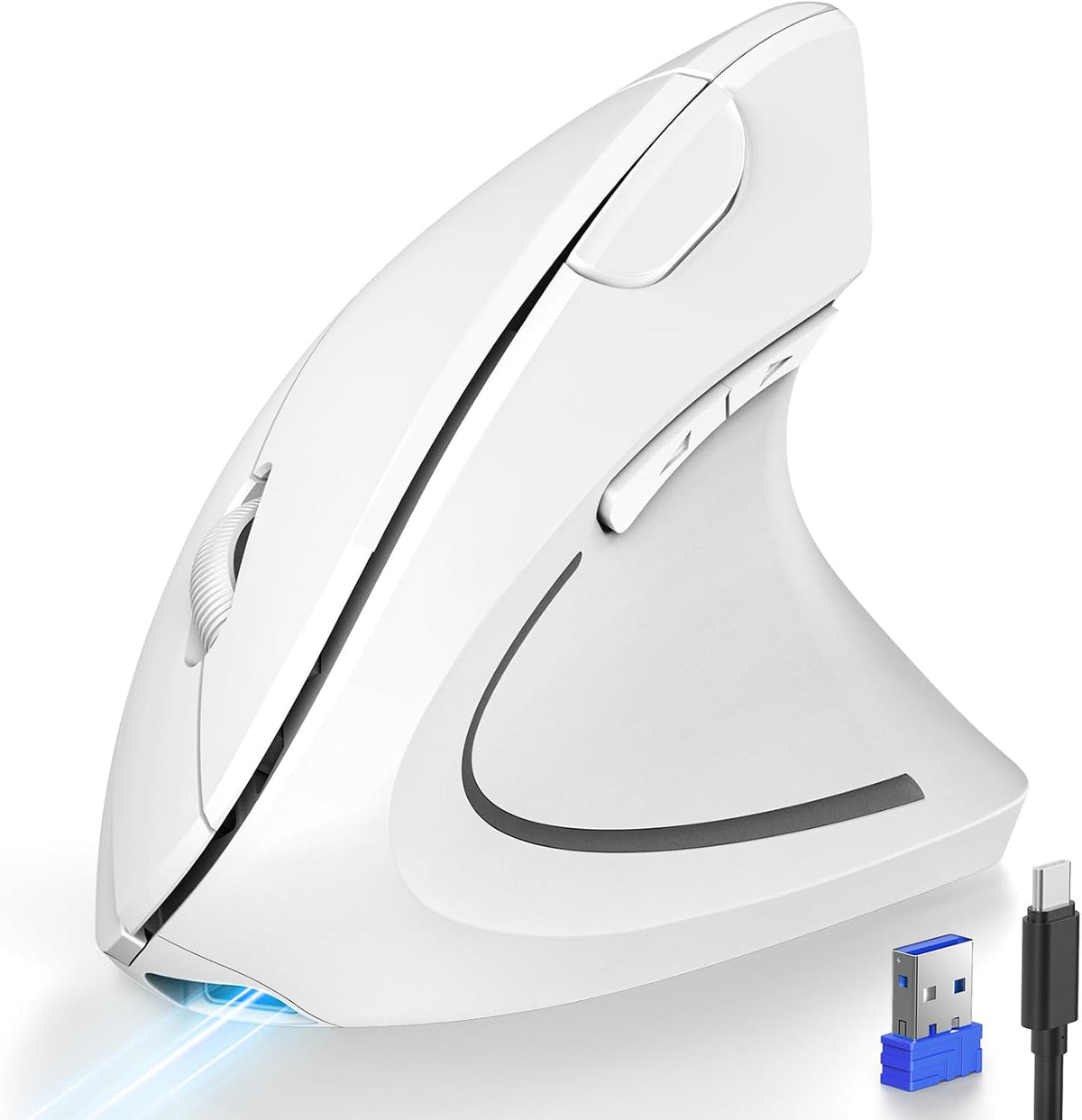 TECKNET Ergonomic Mouse Wireless, Rechargeable Vertical Mice Right Hand