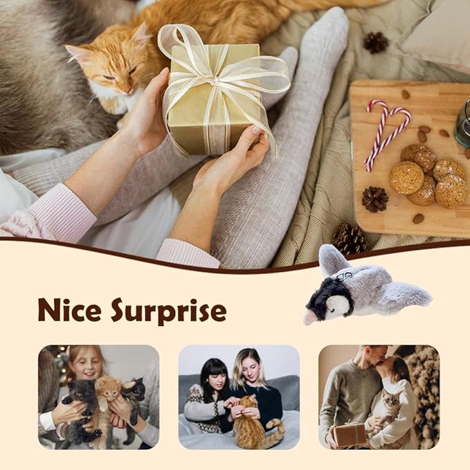 Flapping Chase Cat Toy, Interactive Chirping Flying Bird Cat Toy, Chirping Bird Cat Toy Flapping Wings (Orange)