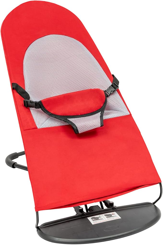 Pet Dog Cat Rocking Chair, Portable Foldable Pet Rocker Bed 3-Level Height Adjustable Small Pet Rocker Summer Breathable Pet Rocker Sofa Bed Dog Cats Rocker Beds for Pets Under 33lbs Red