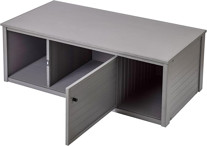 New Age Pet ECOFLEX Two Large Reptile Enclosures with Matching Stacker and Low Cabinet Stand Set in Grey