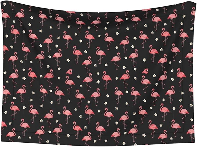 Reversible Dog Blanket for Beds Couches, Exotic Bird Pink Flamingos, Double Sided Cat Blanket with Textured Dot Feel and Smooth Feel for Seasonal Comfort All Year