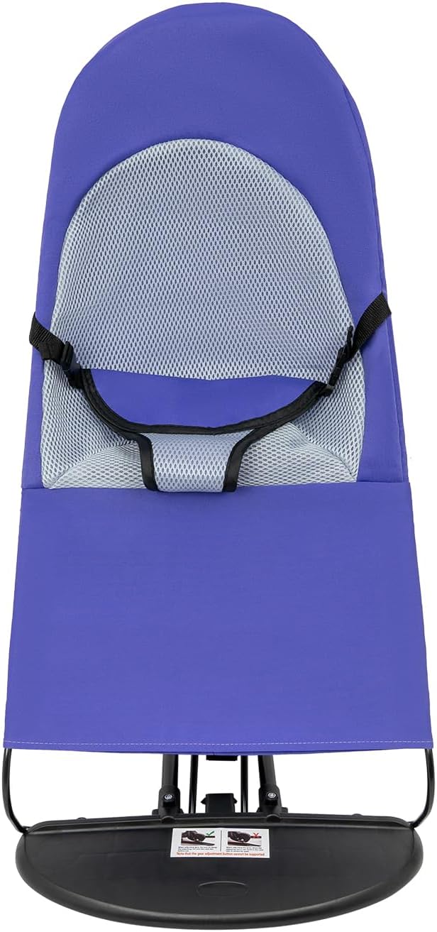 Pet Rocking Chair, 3-Level Height Adjustable Small Pet Rocker,Portable Foldable Rocker Bed for Small Dogs and Cats with Washable Cover, 33Lbs Weight Capacity, No Assembly Required (Purple)
