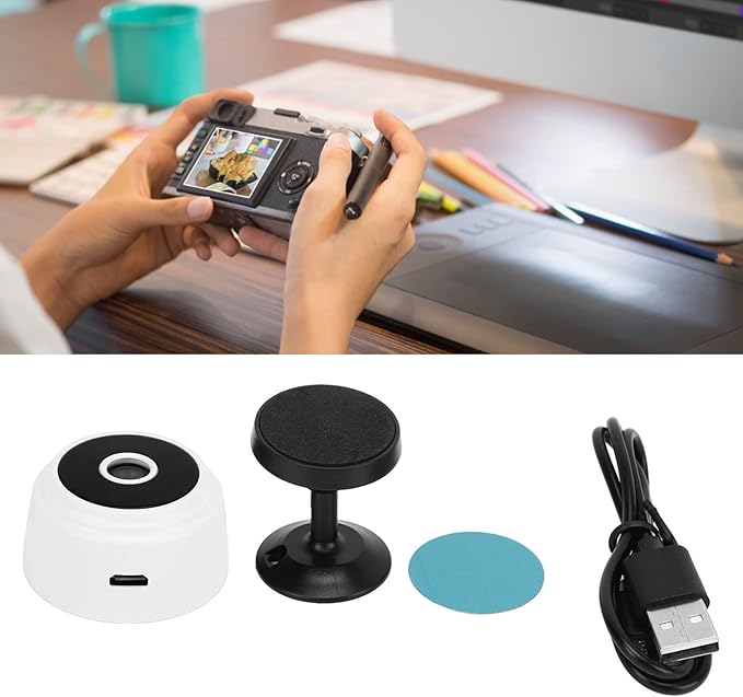 1080P Security Camera, Indoor Home Camera Outdoor Security Camera with Magnetic Back Cover Home Camera for Baby Pet Nanny, Support 128GB SD Card (White)
