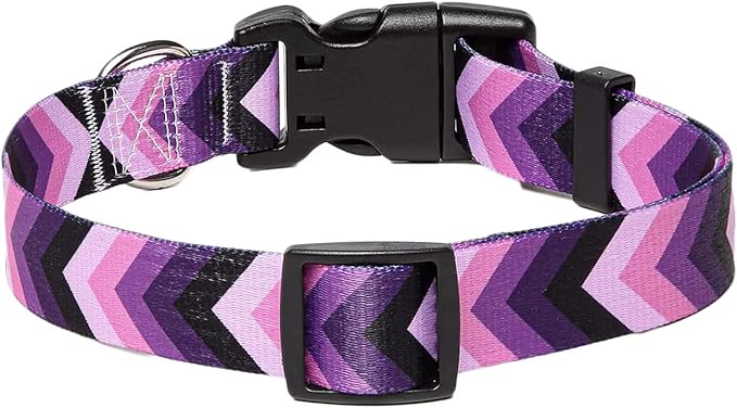 Dog Collar with Bohemia Floral Tribal Geometric Patterns - Soft Ethnic Style Collar Adjustable for Small Medium Large Dogs(Purple Arrow,S)