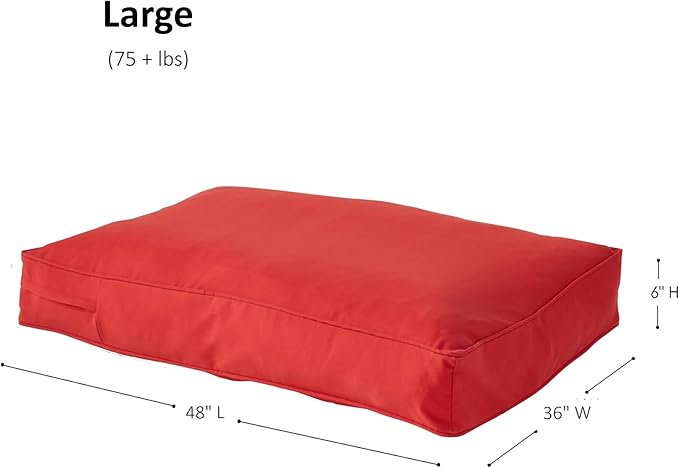 Casey Large (48 x 36 in.) Salsa Rectangle Indoor/Outdoor Pillow Style Dog Bed
