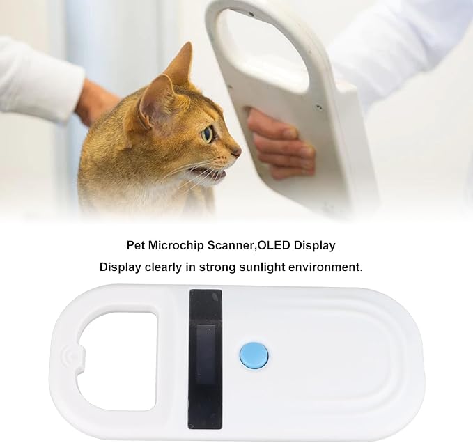 Microchip for Dogs, Pet Microchip Reader, Dog Chip Scanner, Suitable for Reading Microchips in Dogs and Other Animals