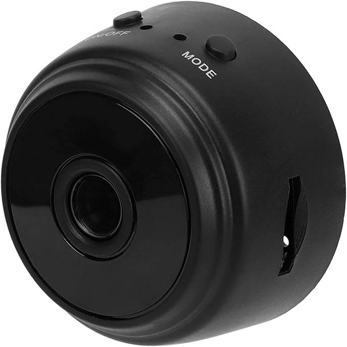 Mini Security Camera with Magnetic Back, HD 1080P Wireless Camera for Indoor & Outdoor Security, Small Nanny Cam for Pet, Baby, Home (Black)