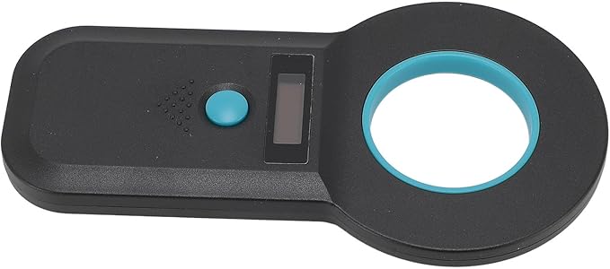 Acouto Pet Chip Scanner for Dogs and Cats - USB Microchip Reader with 15 Digits Recognition and 128 Data Storage, Compact & Portable Device (Black)