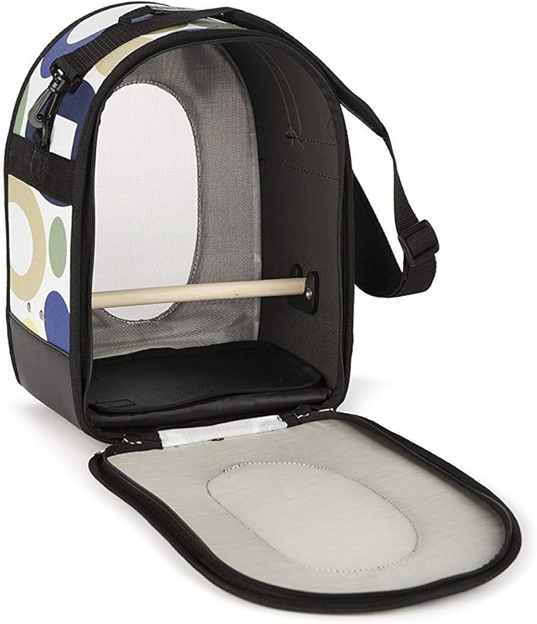 Prevue Pet Products Soft Sided Bird Travel Carrier with Perch Small, Multicolor