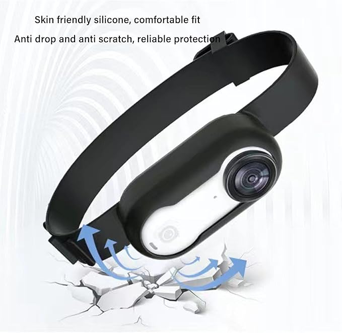 Cat Camera Collar for GO3, Adjustable Silicone Wristband Dog Collar Camera for Dogs Cats Gift Indoor Outdoor