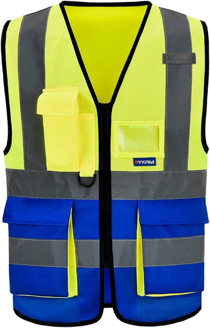 safety vest yellow and blue